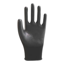 Site SWG420 PU Palm Gloves Black Medium