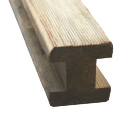 Forest Natural Timber Reeded Fence Posts 95mm x 95mm x 2.4m 6 Pack