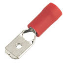 Insulated Red 6.3mm Push-On (M) Crimp 100 Pack