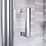 Aqualux Edge 6 Semi-Frameless Square Pivot Shower Door Polished Silver 900mm x 1900mm