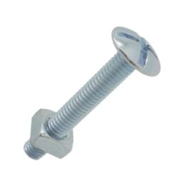 Easyfix  Bright Zinc-Plated  Roofing Bolts M6 x 50mm 10 Pack