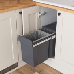 Refurb Essentials Vigote Pull-Out Bin Anthracite 26Ltr