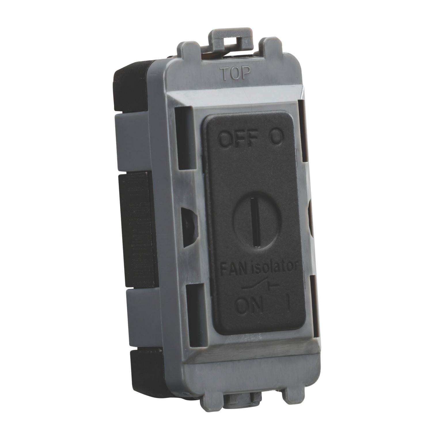 Knightsbridge Key Operated 10A Grid 3-Pole Fan Isolator Switch Matt Black (396CR)
