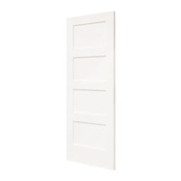 Primed White Wooden 4-Panel Shaker Internal Door 1981mm x 838mm