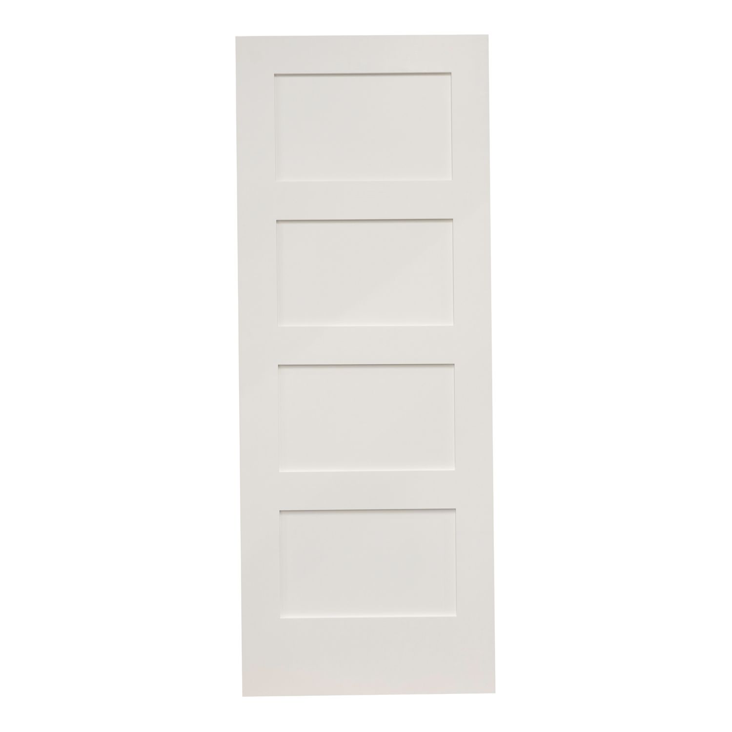 Primed White Wooden 4-Panel Shaker Internal Door 1981mm x 838mm (396FA)