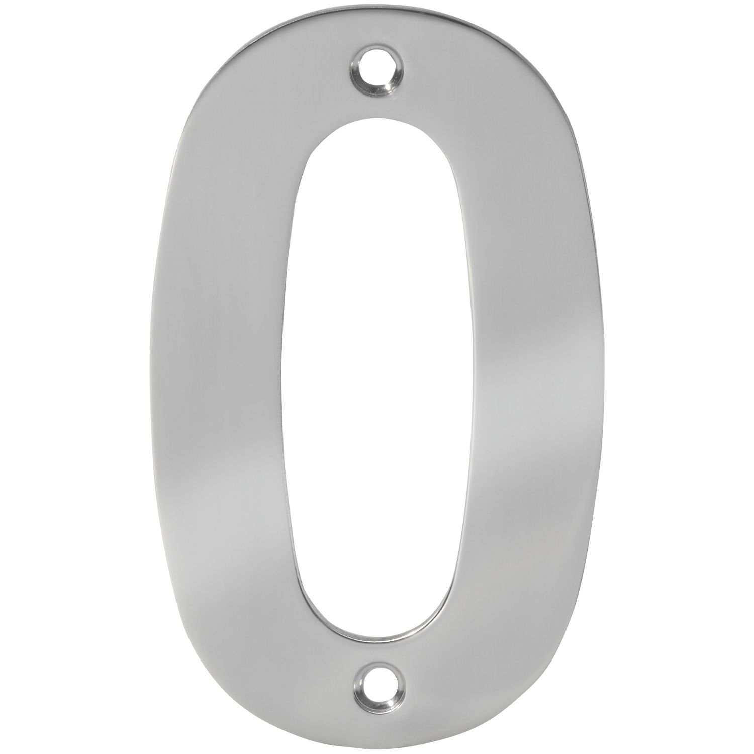 Eclipse Door Numeral 0 Polished Stainless Steel 100mm (396FT)
