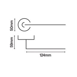 Smith & Locke Studland Fire Rated Lever on Rose Door Handles Pair Chrome / Brushed Nickel