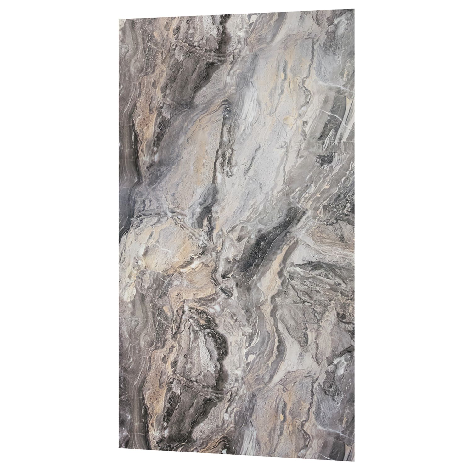 Multipanel Unlipped Bathroom Wall Panel Gloss Cappuccino Stone 2400mm x 1200mm x 11mm (396JE)