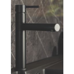 Streame by Abode Tower Top Single Lever Mono Mixer Kitchen Tap Matt Black