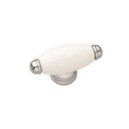 Elite Knobs & Handles Hampstead Porcelain Cabinet Knob Polished Chrome 60mm