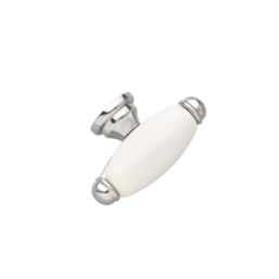 Elite Knobs & Handles Hampstead Porcelain Cabinet Knob Polished Chrome 60mm