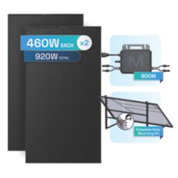 PowerXpress 800W Bifacial Plug-In Solar Power Kit with 2 x 460W Solar Panels and 800W Micro Inverter