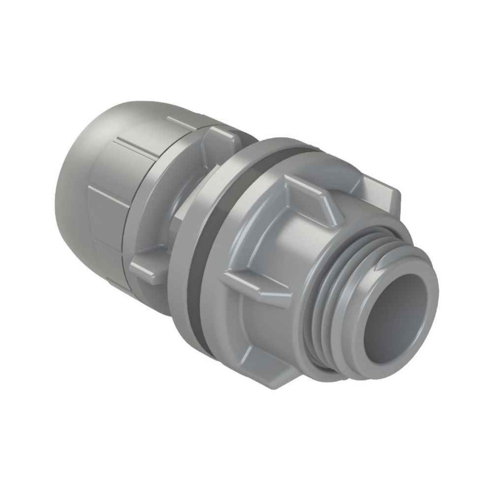 PolyPlumb Enhanced Plastic PushFit Tank Connector 15mm Screwfix