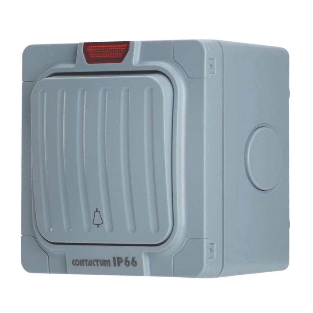 Contactum SRA4836 IP66 20A 1-Gang 1-Way Weatherproof Outdoor Retractive Bell Switch