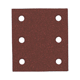 Flexovit  A203F 60/80/120 Grit 6-Hole Punched Multi-Material Sanding Sheets 114mm x 102mm 6 Pack