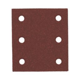 Flexovit  A203F 60/80/120 Grit 6-Hole Punched Multi-Material Sanding Sheets 114mm x 102mm 6 Pack