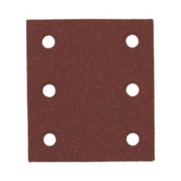 Flexovit  A203F 60/80/120 Grit 6-Hole Punched Multi-Material Sanding Sheets 114mm x 102mm 6 Pack