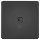 Knightsbridge  2.1A 1-Gang 1-Way Light Switch  Matt Black with Black Inserts