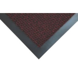 COBA Vyna-Plush Entrance Mat Black/Red 0.9m x 0.6m x 7mm