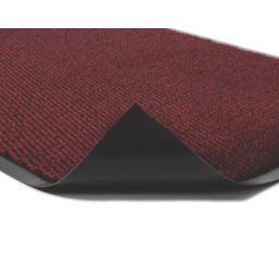 COBA Vyna-Plush Entrance Mat Black/Red 0.9m x 0.6m x 7mm