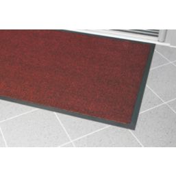 COBA Vyna-Plush Entrance Mat Black/Red 0.9m x 0.6m x 7mm