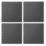 Ecotile Recycled 7mm T-Joint Interlocking Floor Tiles Graphite 7mm 4 Pack