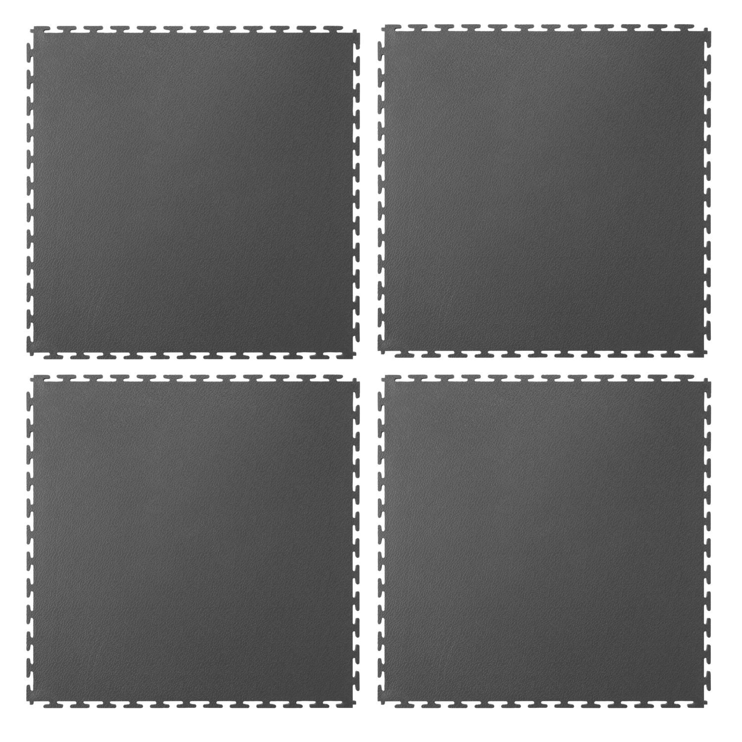 Ecotile Recycled 7mm T-Joint Interlocking Floor Tiles Graphite 7mm 4 Pack (396YU)