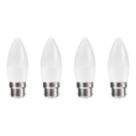 Essentials  B22 Candle LED Light Bulb  470lm 4.2W 4 Pack