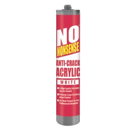 No Nonsense Sanitary Silicone White 310ml - Screwfix