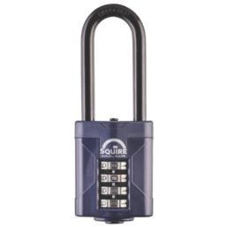 Squire  Water-Resistant Long Shackle Combination  Padlock Blue 50mm