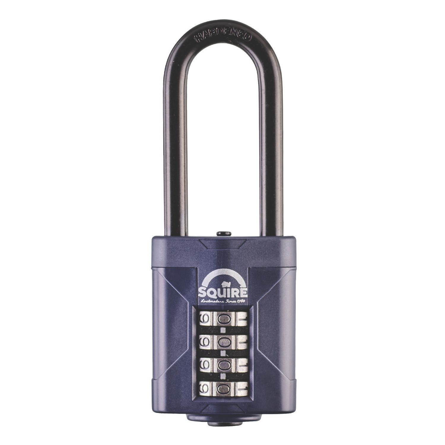 Squire Water-Resistant Long Shackle Combination Padlock Blue 50mm (39735)