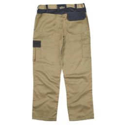 Site Pointer Work Trousers Stone / Black 30" W 32" L