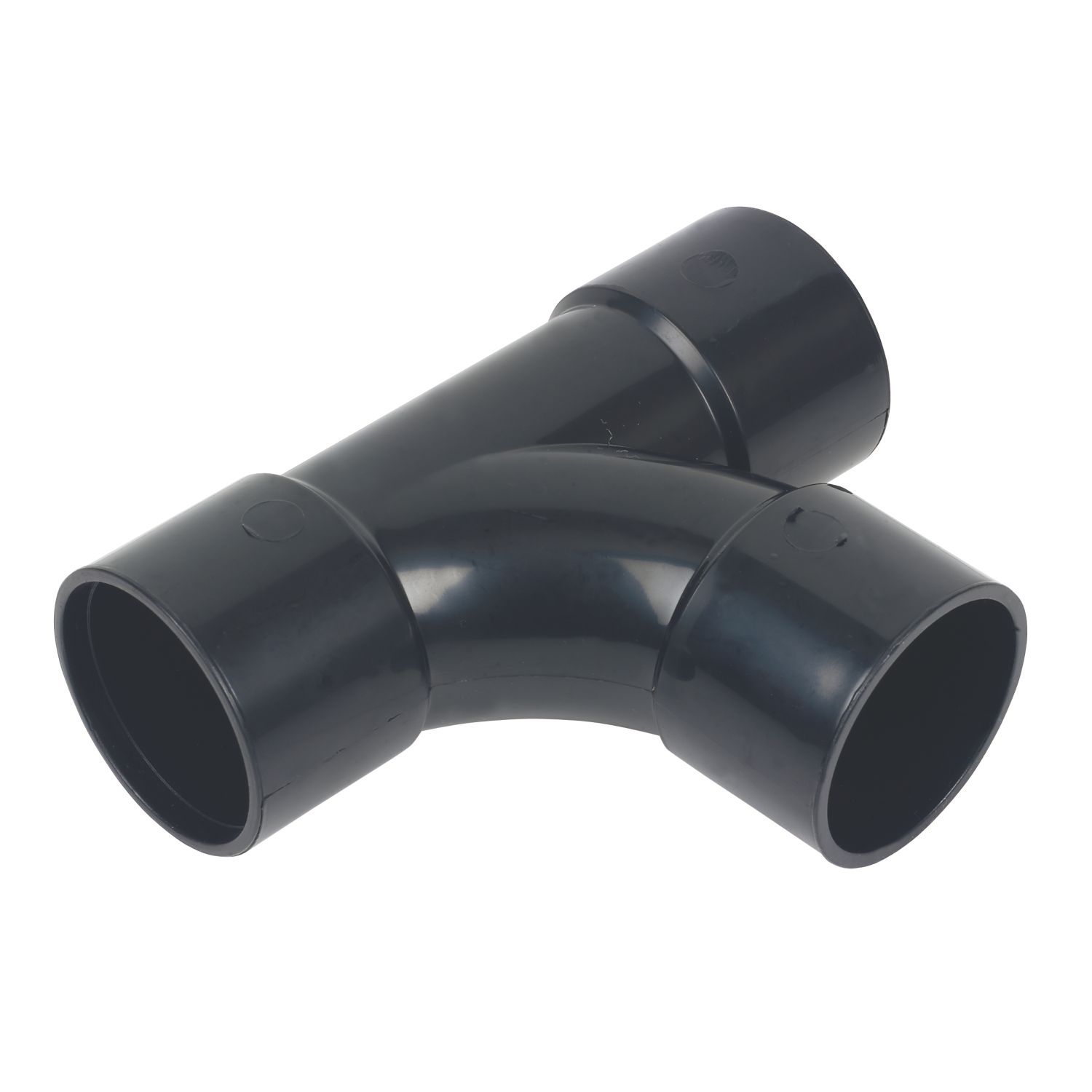FloPlast Solvent Weld Tees Black 32mm 3 Pack (39774)