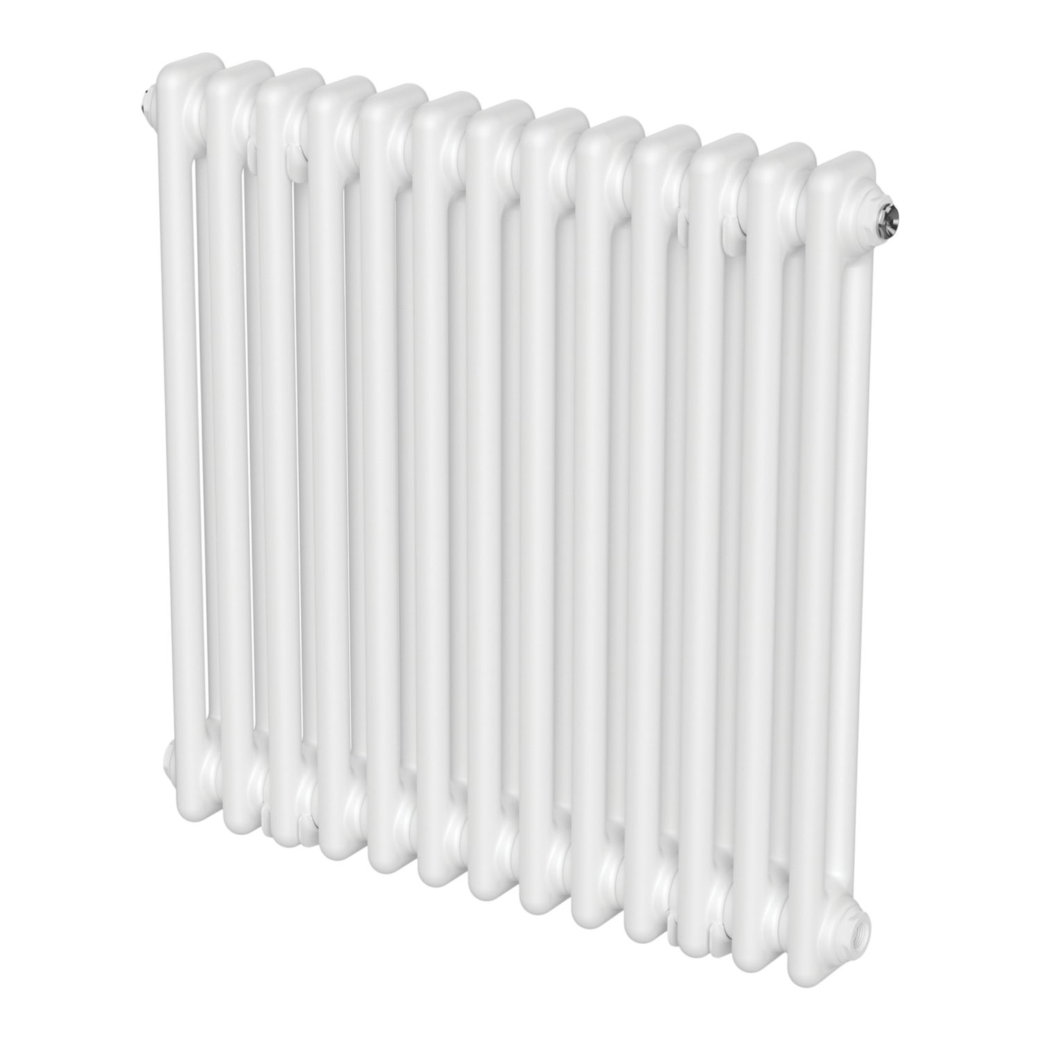 Flomasta 600mm x 605mm 2089BTU White Square 2 Column Radiator (397CE)