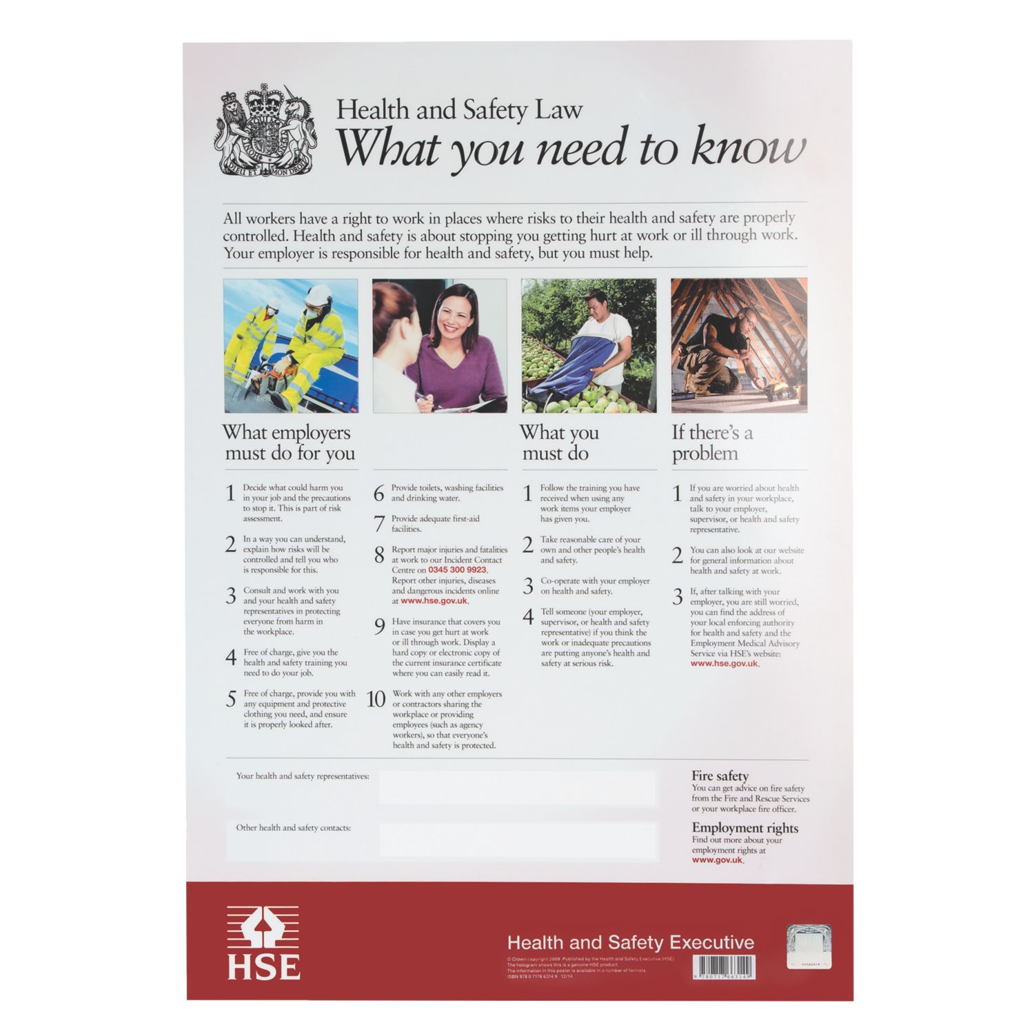 Health and Safety Poster 420mm x 297mm (397FX)