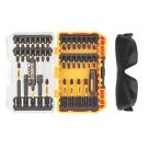 DEWALT Flextorq 6.35mm Hex Shank Mixed Screwdriver Bit Set & Safety Glasses 38 Pieces
