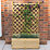 Forest Trellis Rectangular Garden Planter Natural Timber 800mm x 400mm x 1370mm