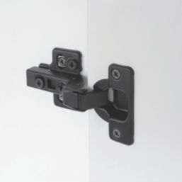 Eclipse 3D Adjustable Soft Close Steel 105° Inset Matt Black Cabinet Hinges 62mm 2 Pack