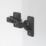 Eclipse 3D Adjustable Soft Close Steel 105° Inset Matt Black Cabinet Hinges 62mm 2 Pack