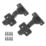 Eclipse 3D Adjustable Soft Close Steel 105° Inset Matt Black Cabinet Hinges 62mm 2 Pack