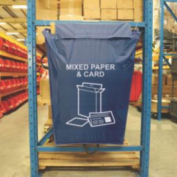 Essentials  160Ltr "Mixed Paper & Card" Aisle Sack Blue