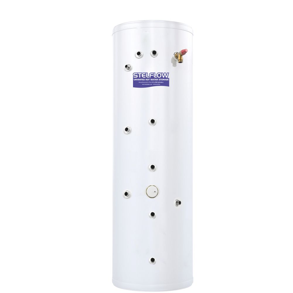 RM Cylinders Stelflow Indirect Unvented Twin Coil Hot Water Cylinder ...