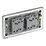 LAP  20A 16AX 4-Gang 2-Way Switch  Matt Black with Colour-Matched Inserts