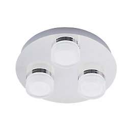 Spa Amalfi LED Flush-Fitting Ceiling Light Chrome 15W 950lm