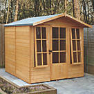 Shire Chatsworth 6' 6" x 6' 6" (Nominal) Apex Timber Summerhouse