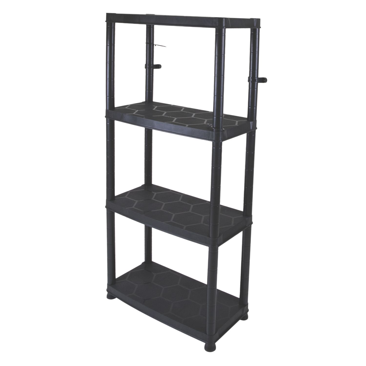 Essentials 4-Tier Plastic Garage Shelving Unit 600mm x 300mm x 1300mm (397TW)