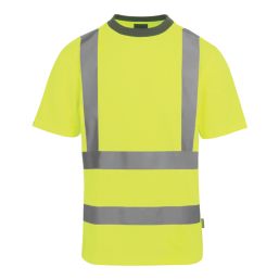 Regatta Pro Contract Short Sleeve Hi-Vis T-Shirt Yellow Small 37.5" Chest