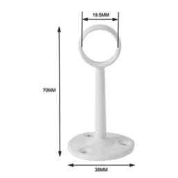 Essentials Rail Centre Bracket White 19mm