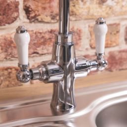 ETAL Cora Dual Lever Mono Mixer Kitchen Tap Chrome