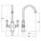 ETAL Cora Dual Lever Mono Mixer Kitchen Tap Chrome